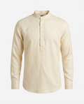 The Band-Collar Shirt — Cream