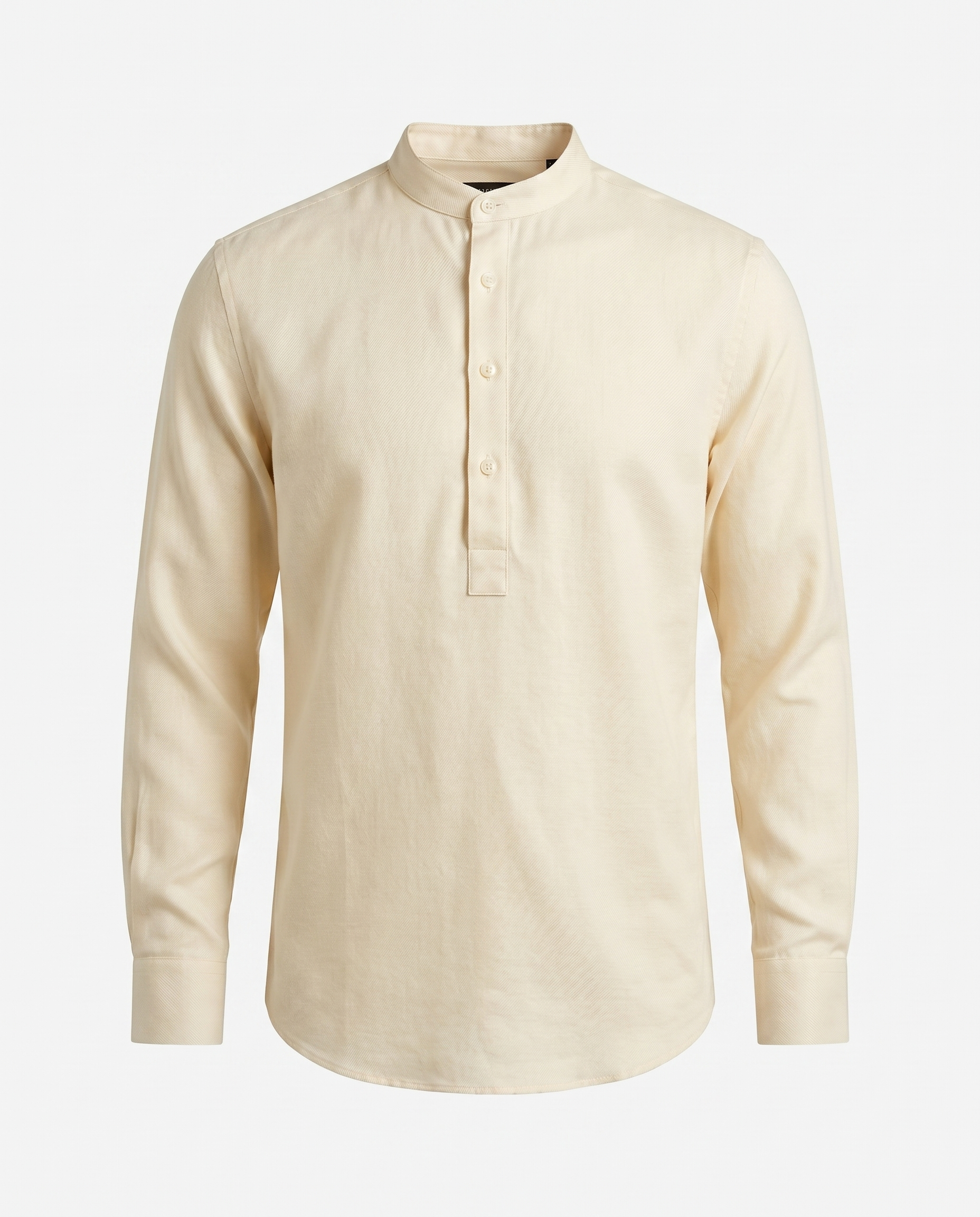 The Band-Collar Shirt — Cream