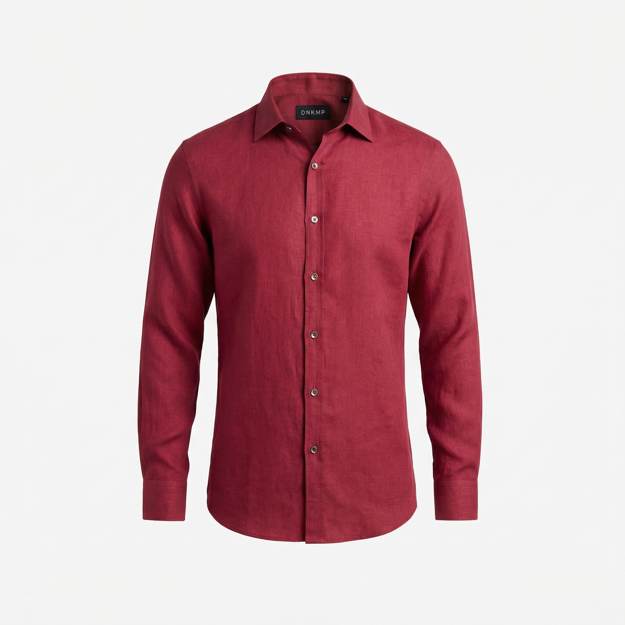 The Linen Shirt — Burgundy