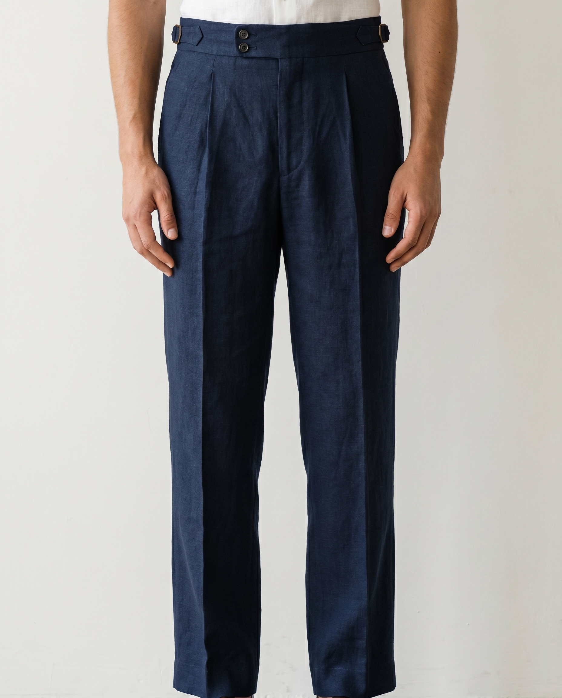 The Linen Trouser — Navy