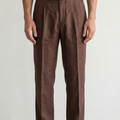The Linen Trouser — Brown