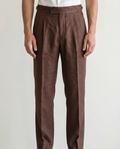 The Linen Trouser — Brown