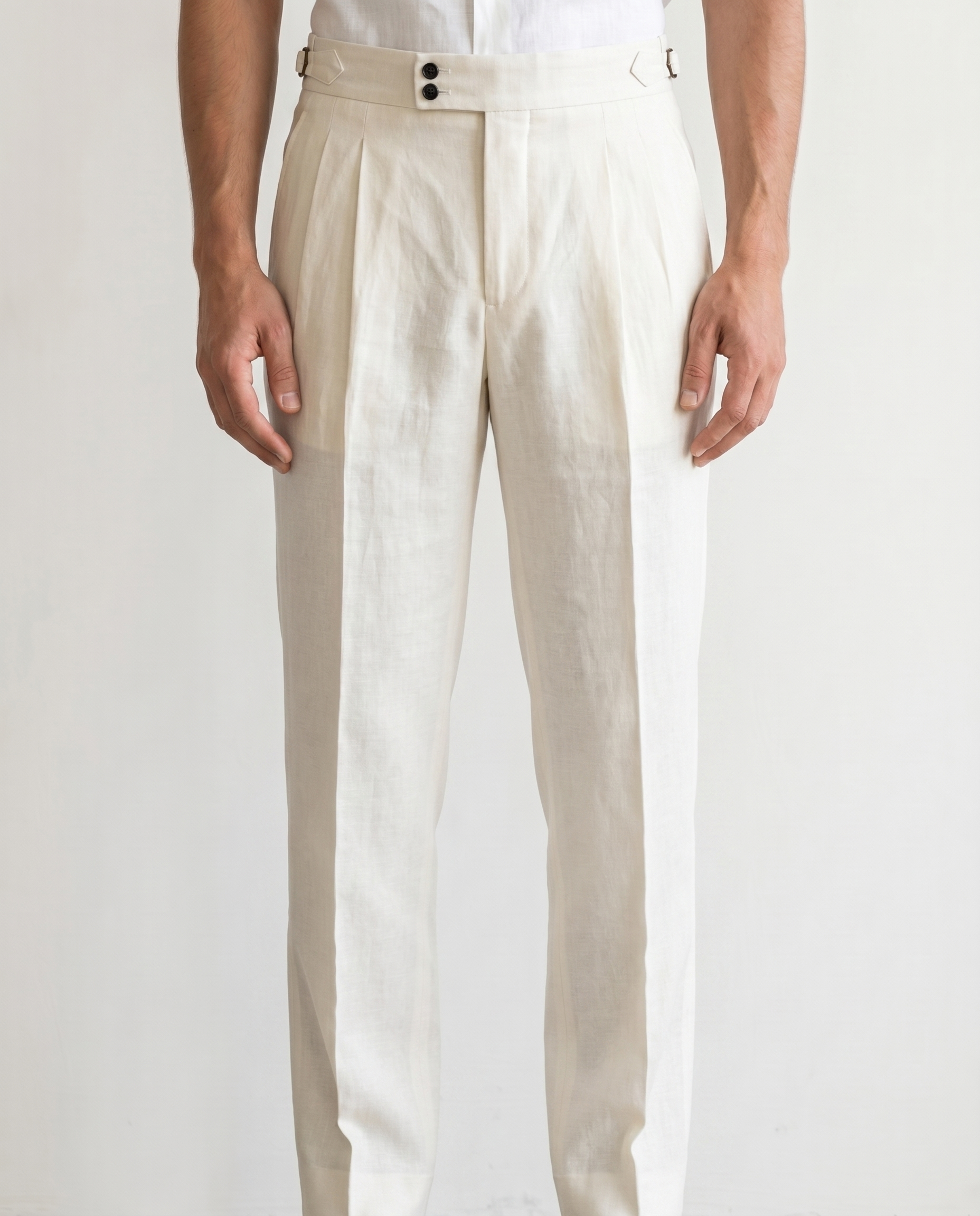 The Linen Trouser — White
